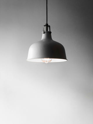 A ceiling light fixture chosen to suit the height of the room's ceiling