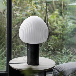 Nordic bedroom lamp side — minimalist glass warm glow