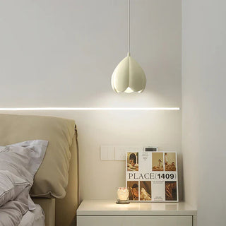 Soft cream rustic pendant showing matte textured surface
