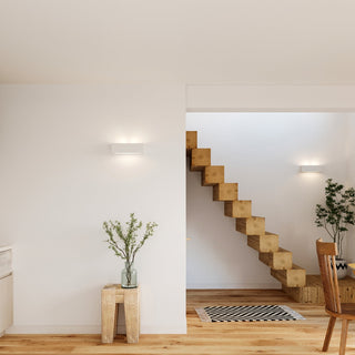 White Ceramic Wall Light – Modern Wall Sconce | Ambient Lighting Fixture