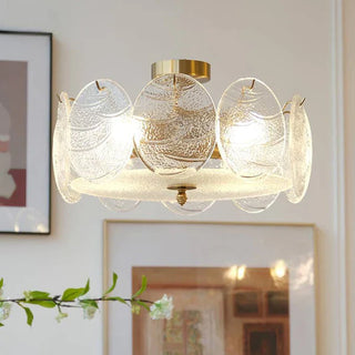 Retro glass ceiling lamp modern – gold finish hardware
