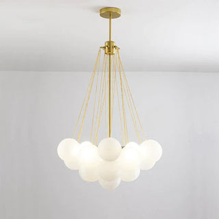 Frosted glass bubble chandelier hand frosted soft glow pendant