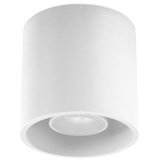 White Cylindrical Ceiling Light – Modern Minimalist Downward Fixture by Lumavera