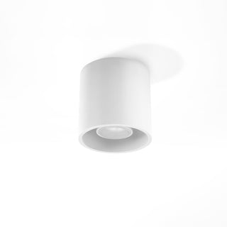 White Cylindrical Ceiling Light – Modern Minimalist Downward Fixture by Lumavera