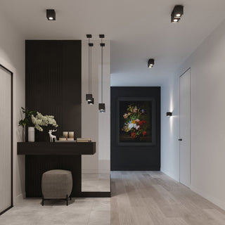 Black Cube Ceiling Light – Modern Minimalist Cube Light for Indoor Lighting