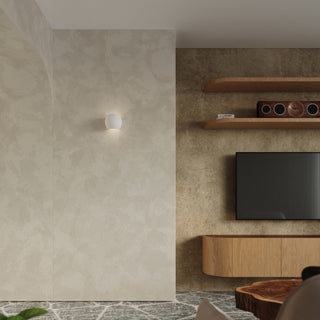 White Ceramic Wall Light – Modern Sculptural Wall Lamp With Soft Ambient Lighting