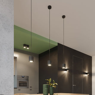 Black Cylindrical Pendant – Modern Pendant Light for Dining & Urban Loft