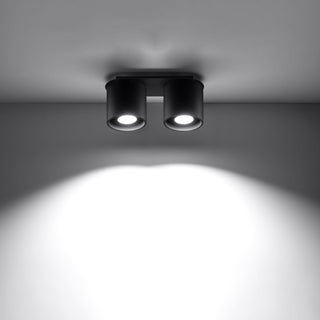 Black Cylindrical Ceiling Light – Modern Minimalist Lighting Fixture by Lumavera
