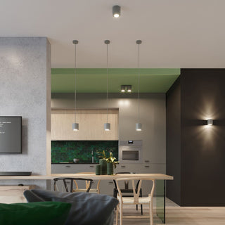 Gray Aluminum Ceiling Light – Modern Ceiling Fixture for Hallway & Living Room