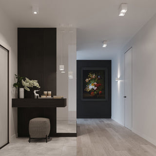 White Aluminum Pendant Light – Modern Cube Pendant Lamp | Adjustable Scandinavian Lighting