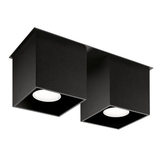 Double Black Ceiling Light – Modern Adjustable Spotlight Fixture by Lumavera