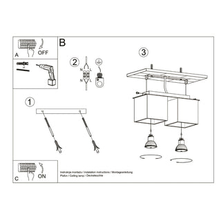 Double Black Ceiling Light – Modern Adjustable Spotlight Fixture by Lumavera