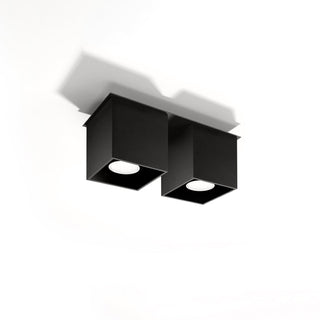 Double Black Ceiling Light – Modern Adjustable Spotlight Fixture by Lumavera
