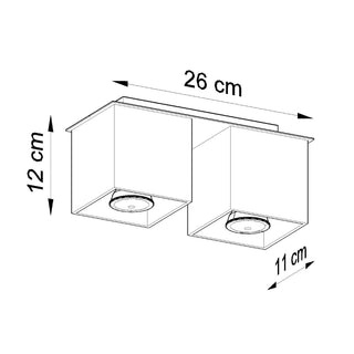 Modern Ceiling Light – Double Beam Gray Lamp | Minimalist Lighting Fixture