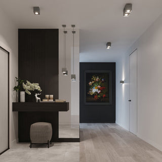Modern Ceiling Light – Double Beam Gray Lamp | Minimalist Lighting Fixture