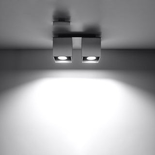 Modern Ceiling Light – Double Beam Gray Lamp | Minimalist Lighting Fixture