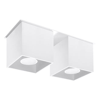 White Aluminum Ceiling Light - Double Beam Modern Minimalist Light Fixture