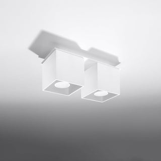 White Aluminum Ceiling Light - Double Beam Modern Minimalist Light Fixture