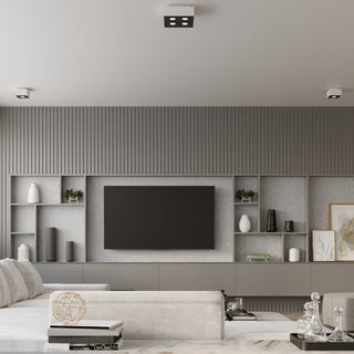 Minimalist White Ceiling Light – 3 Light Ceiling Lamp | Adjustable Color Temperature