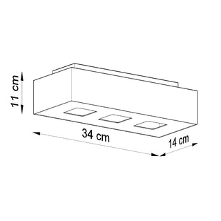 Black Ceiling Light – Minimalist 3 Spot Adjustable Lighting Fixture by Lumavera