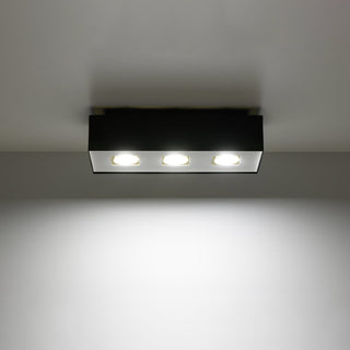 Black Ceiling Light – Minimalist 3 Spot Adjustable Lighting Fixture by Lumavera