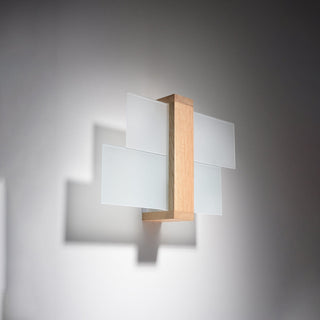 Natural Wood Wall Light – Scandinavian Wooden Wall Sconce | Warm Ambient Bedroom Lighting
