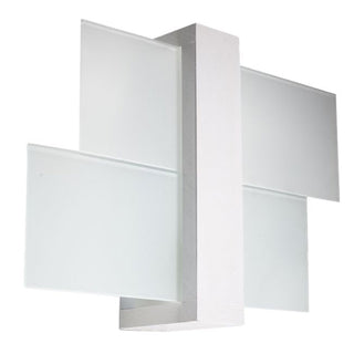 White Wood Wall Light – Modern Glass Wall Sconce | Warm Ambient Lighting