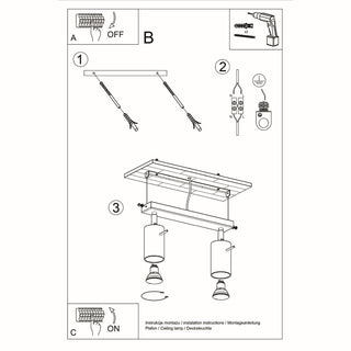 Plafonnier réglable | Projecteur moderne en acier blanc pour salon