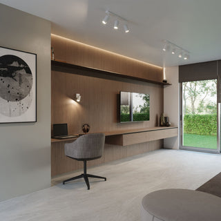 Plafonnier réglable | Projecteur moderne en acier blanc pour salon