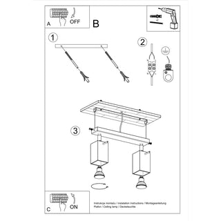 Modern Black Ceiling Light – Adjustable Spot Light for Living Room & Kitchen