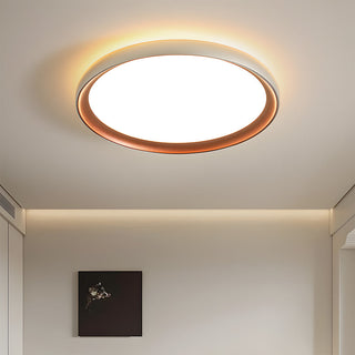 Brown round ceiling light minimalist – acrylic LED flush mount