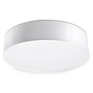 White Round Ceiling Light - Minimalist Living Room Lighting | Modern Elegant Fixture