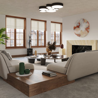 Black Ceiling Light - Minimalist Round Ceiling Lamp for Living Room Lighting