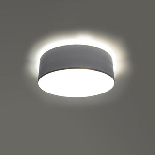 Minimalist Ceiling Light | Round Gray Lamp - Modern Living Room Lighting Fixture