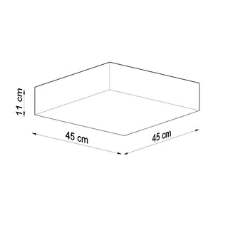Square Ceiling Light - Minimalist White Modern Fixture for Living Room Lighting