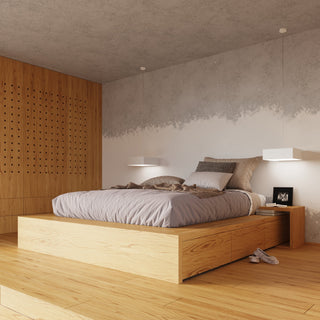 Square Ceiling Light - Minimalist White Modern Fixture for Living Room Lighting