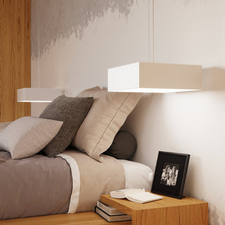 Square Ceiling Light - Minimalist White Modern Fixture for Living Room Lighting