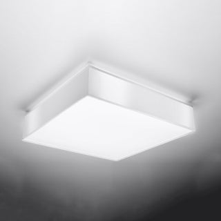 Square Ceiling Light - Minimalist White Modern Fixture for Living Room Lighting