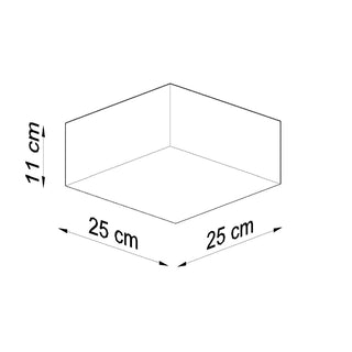 Gray Ceiling Light – Minimalist Square Ceiling Lamp for Living Room Lighting