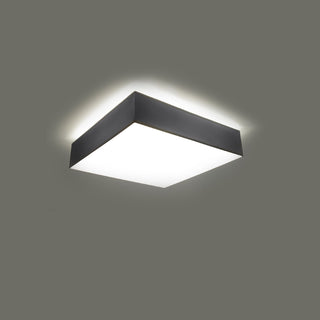 Gray Ceiling Light – Minimalist Square Ceiling Lamp for Living Room Lighting
