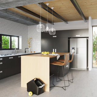 White Steel Pendant Light - Modern Cone Lamp | Scandinavian Lighting Fixture