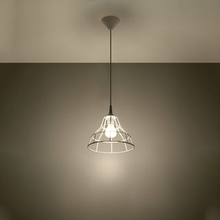 White Steel Pendant Light - Modern Cone Lamp | Scandinavian Lighting Fixture