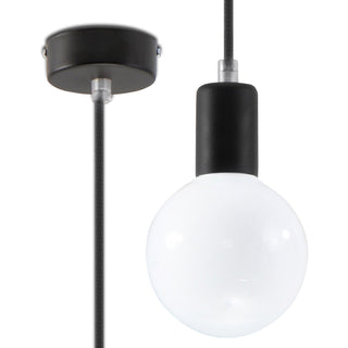 Black Pendant Light – Minimalist Pendant Lamp for Living Room Lighting
