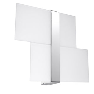 Modern Wall Light – Chrome Wall Light with White Glass Lamp | Sleek Metal Lamp