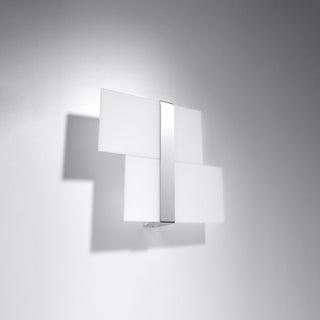 Modern Wall Light – Chrome Wall Light with White Glass Lamp | Sleek Metal Lamp