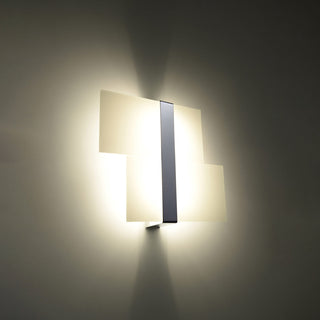 Modern Wall Light – Chrome Wall Light with White Glass Lamp | Sleek Metal Lamp