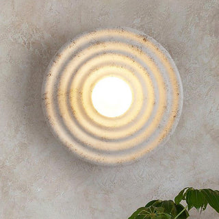 Industrial round circle wall lamp — glass resin indoor sconce