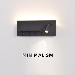 Iron adjustable LED bedside wall sconce — modern reading lamp