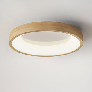 Retro wood geometric circle ceiling lamp – LED energy efficient