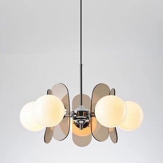 Art Deco pendant with ornate acrylic diffuser shade